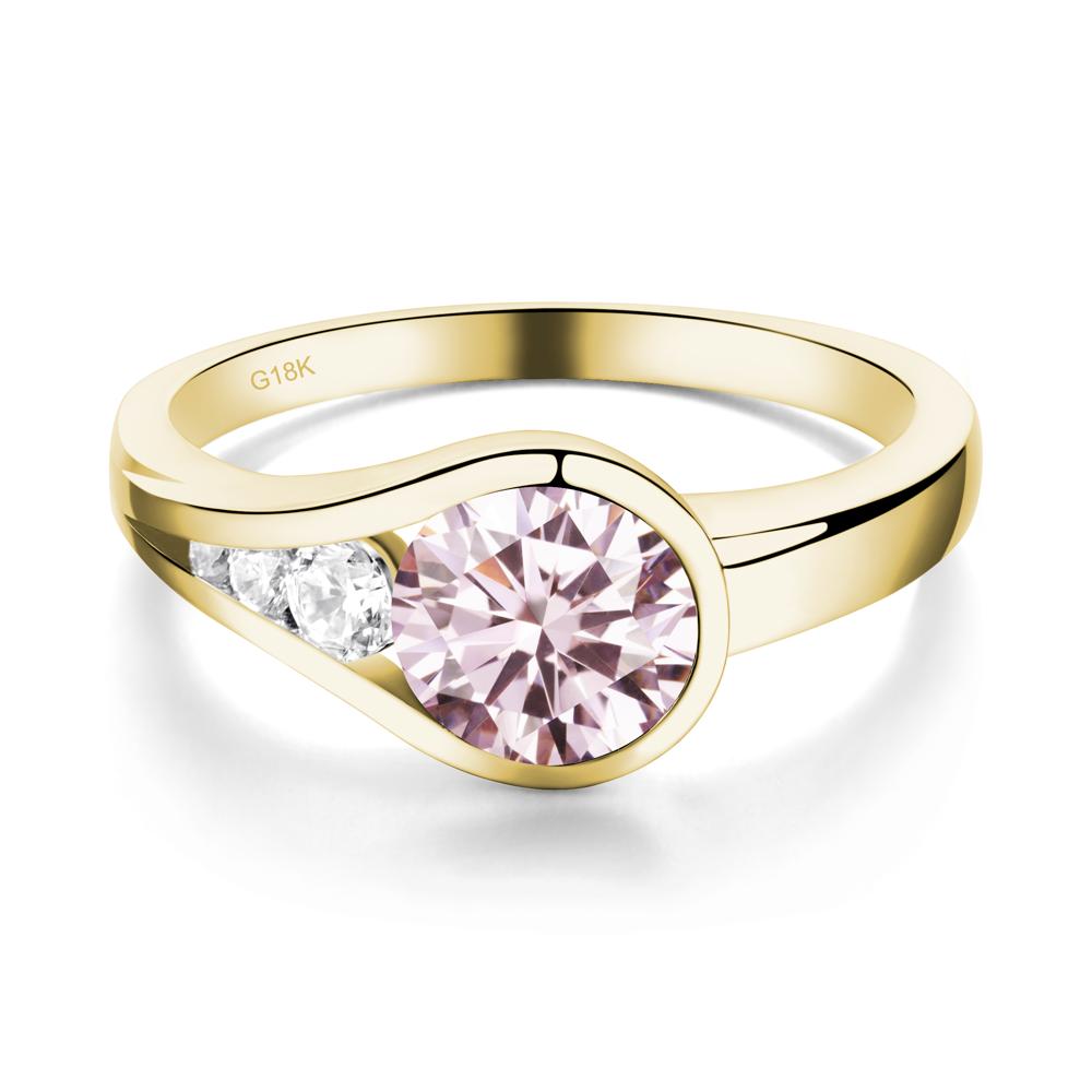 Prince Rupert's Drop Pink Cubic Zirconia Ring - LUO Jewelry #metal_18k yellow gold