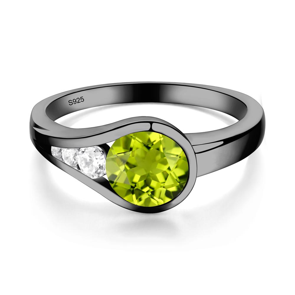 Prince Rupert's Drop Peridot Ring - LUO Jewelry #metal_black finish sterling silver