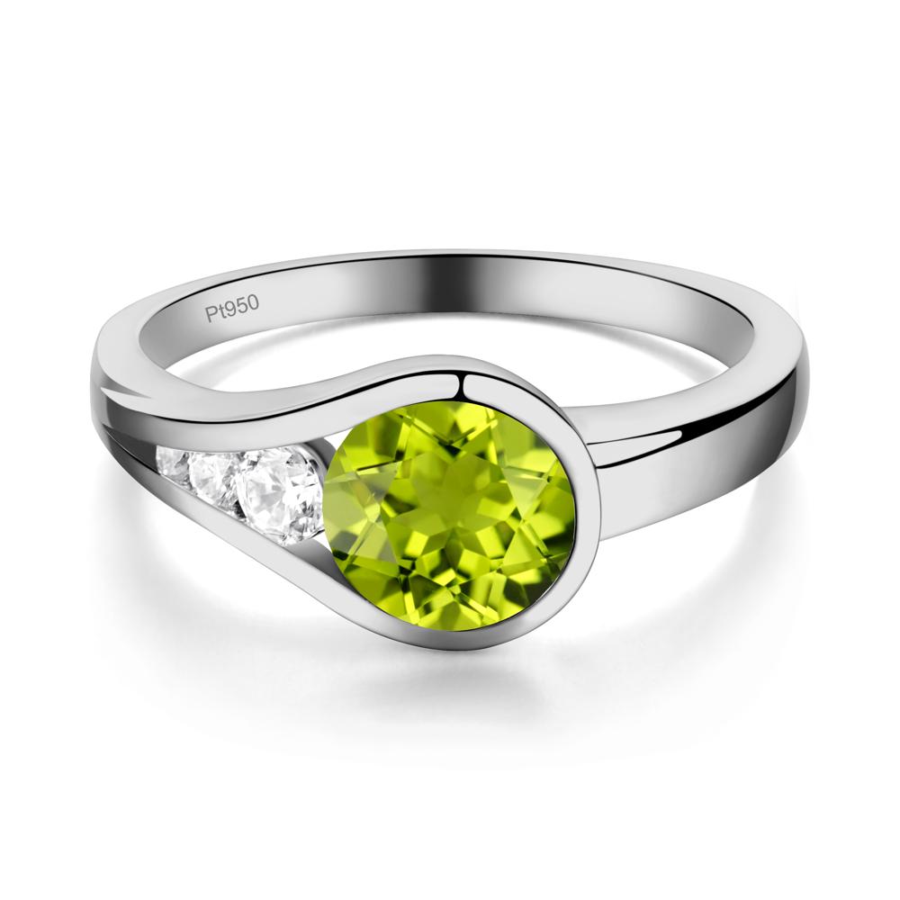 Prince Rupert's Drop Peridot Ring - LUO Jewelry #metal_platinum