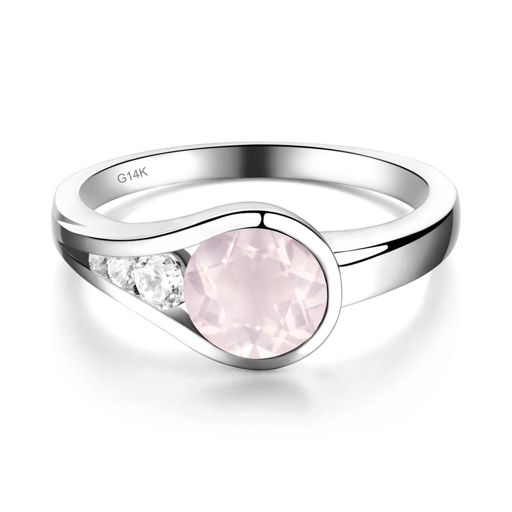 Prince Rupert's Drop Rose Quartz Ring - LUO Jewelry #metal_14k white gold