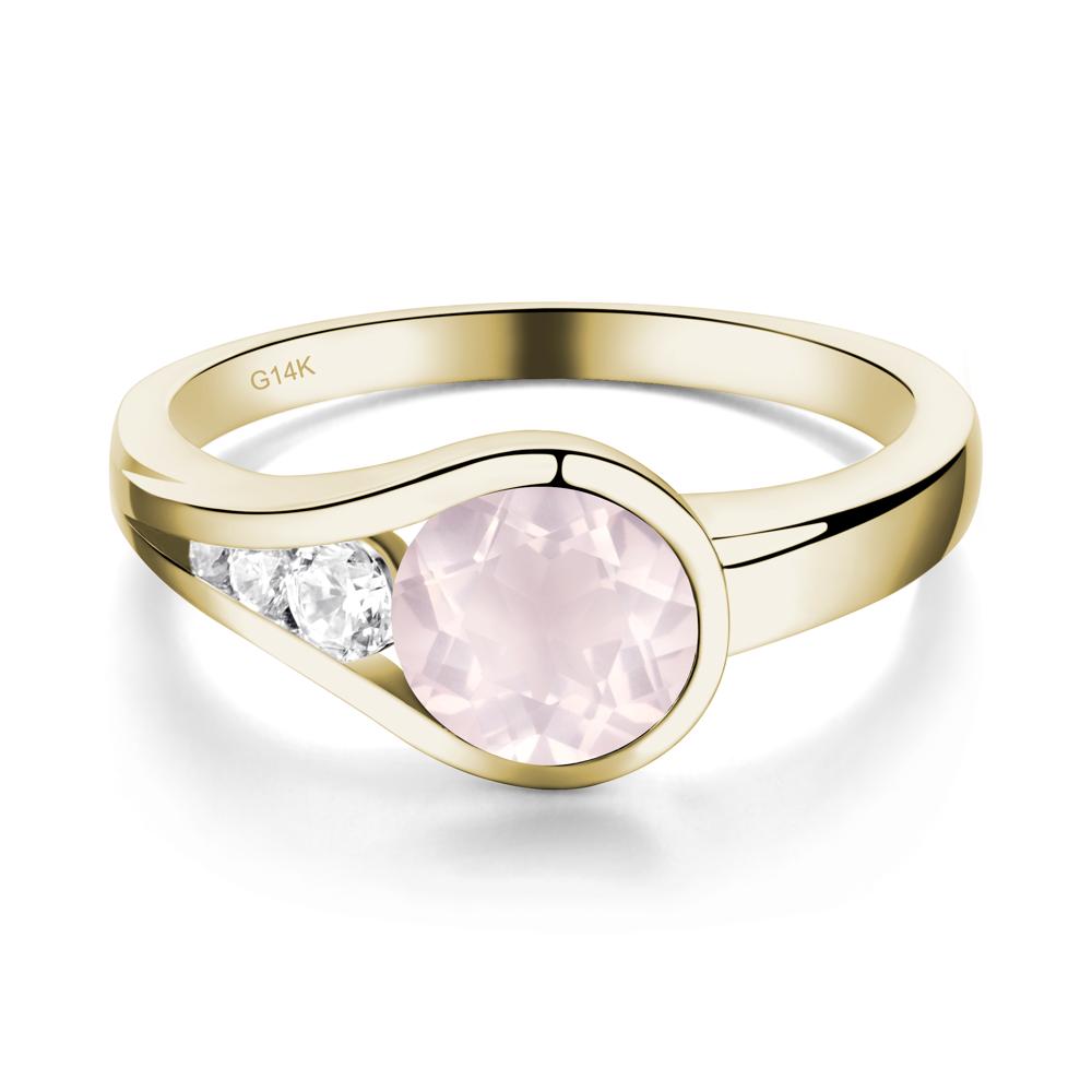 Prince Rupert's Drop Rose Quartz Ring - LUO Jewelry #metal_14k yellow gold