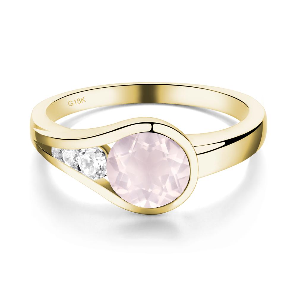 Prince Rupert's Drop Rose Quartz Ring - LUO Jewelry #metal_18k yellow gold