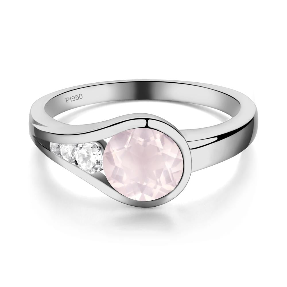 Prince Rupert's Drop Rose Quartz Ring - LUO Jewelry #metal_platinum