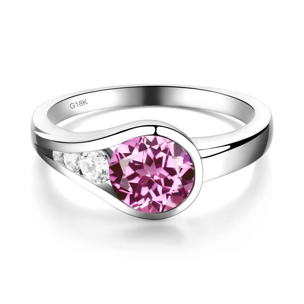 Pink Sapphire Rupert's Drop Ring - LUO Jewelry #metal_18k white gold