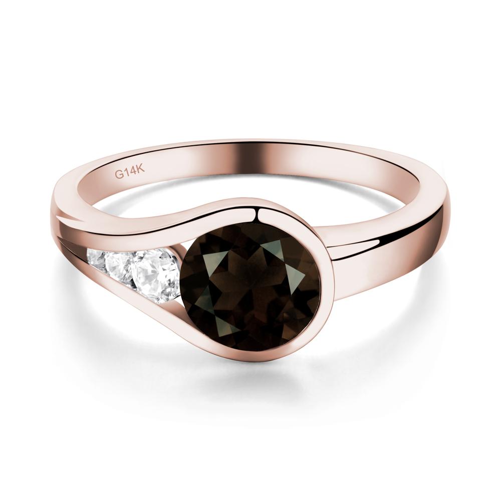Prince Rupert's Drop Smoky Quartz Ring - LUO Jewelry #metal_14k rose gold