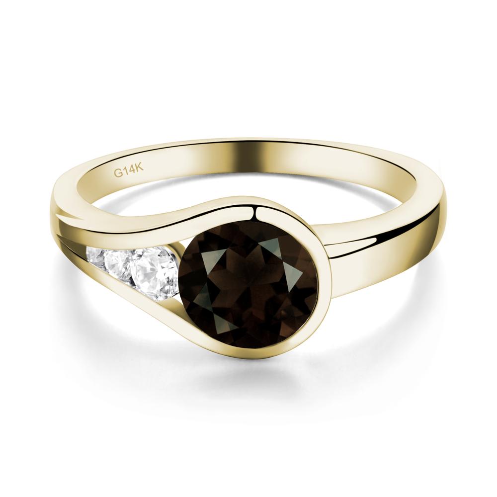 Prince Rupert's Drop Smoky Quartz Ring - LUO Jewelry #metal_14k yellow gold