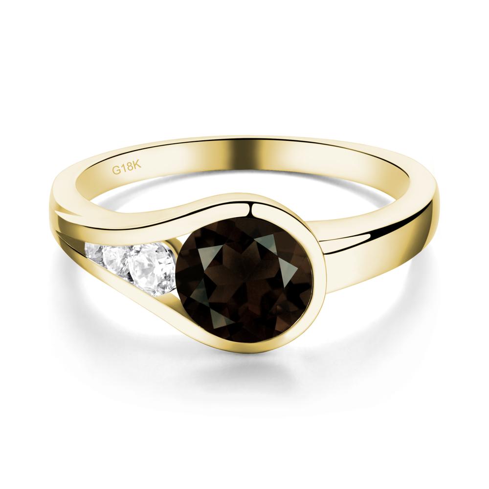 Prince Rupert's Drop Smoky Quartz Ring - LUO Jewelry #metal_18k yellow gold