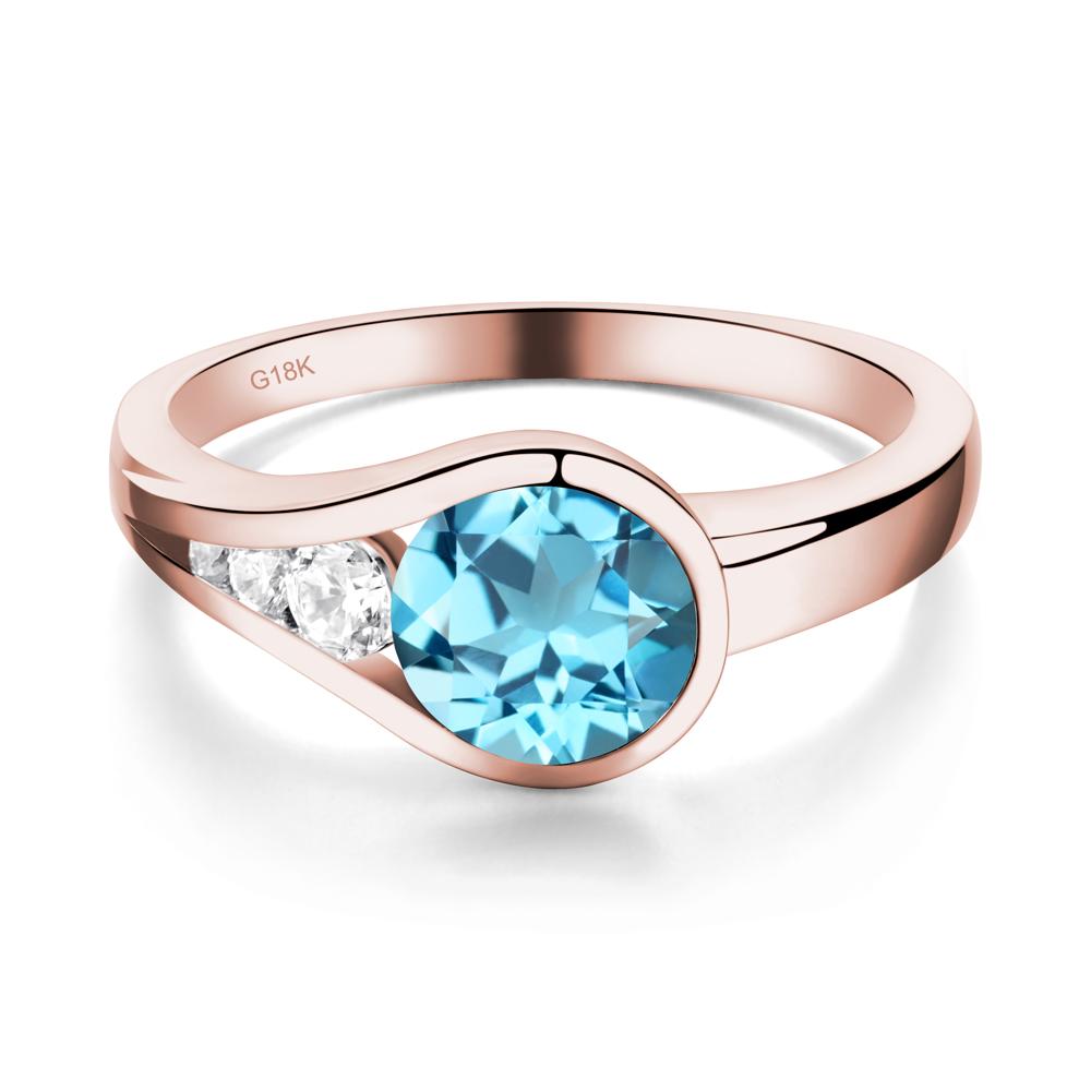 Prince Rupert's Drop Swiss Blue Topaz Ring - LUO Jewelry #metal_18k rose gold