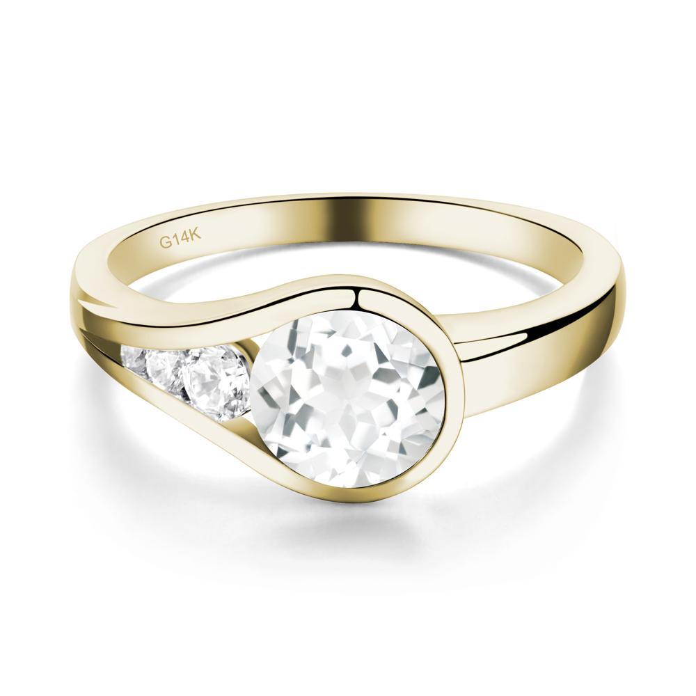 White Topaz Rupert's Drop Ring - LUO Jewelry #metal_14k yellow gold