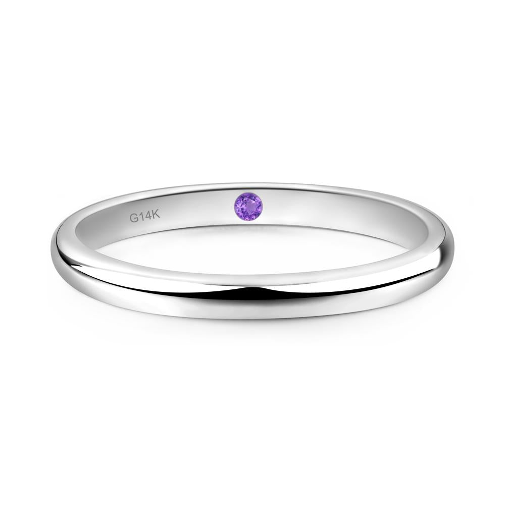 Hidden Amethyst Ring - LUO Jewelry #metal_14k white gold