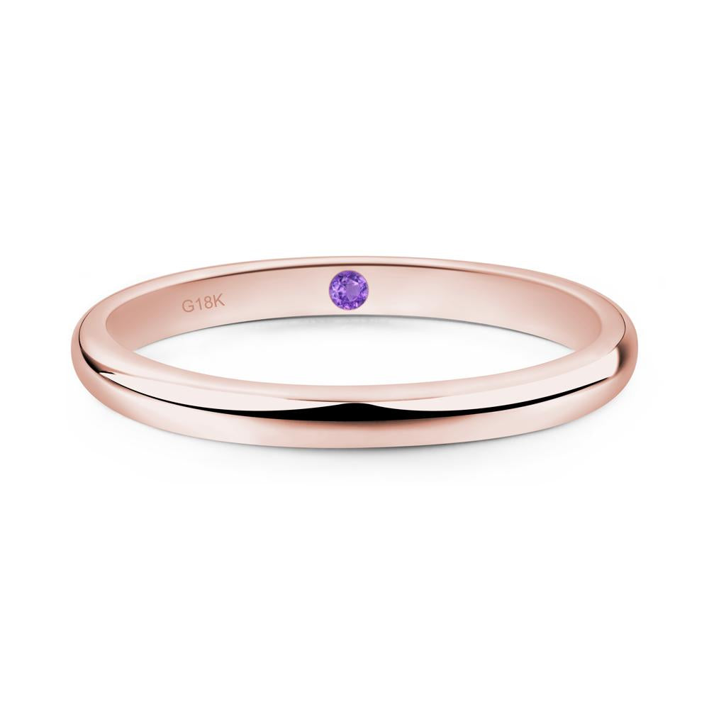 Hidden Amethyst Ring - LUO Jewelry #metal_18k rose gold