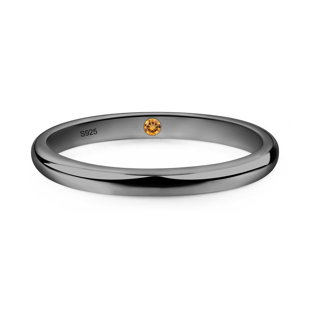 Hidden Citrine Ring - LUO Jewelry #metal_black finish sterling silver