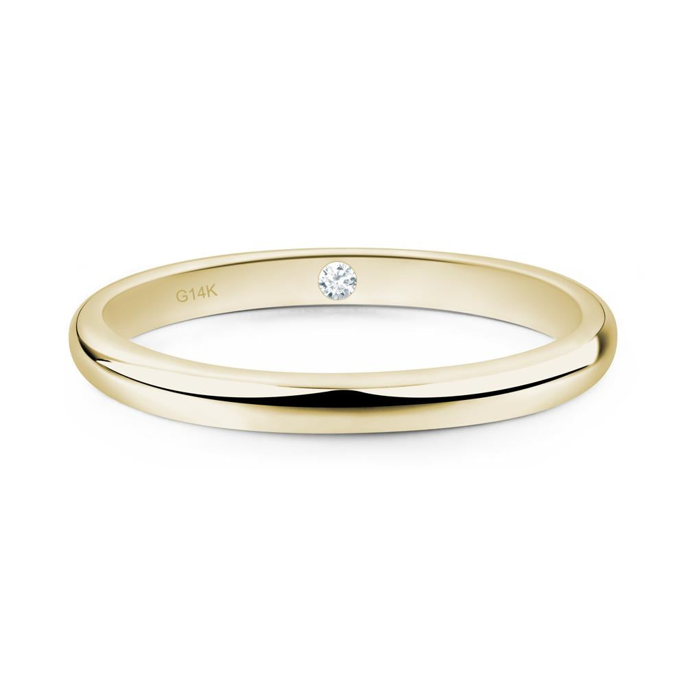 Diamond Plain Band Ring - LUO Jewelry #metal_14k yellow gold