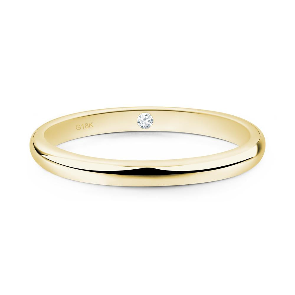 Diamond Plain Band Ring - LUO Jewelry #metal_18k yellow gold