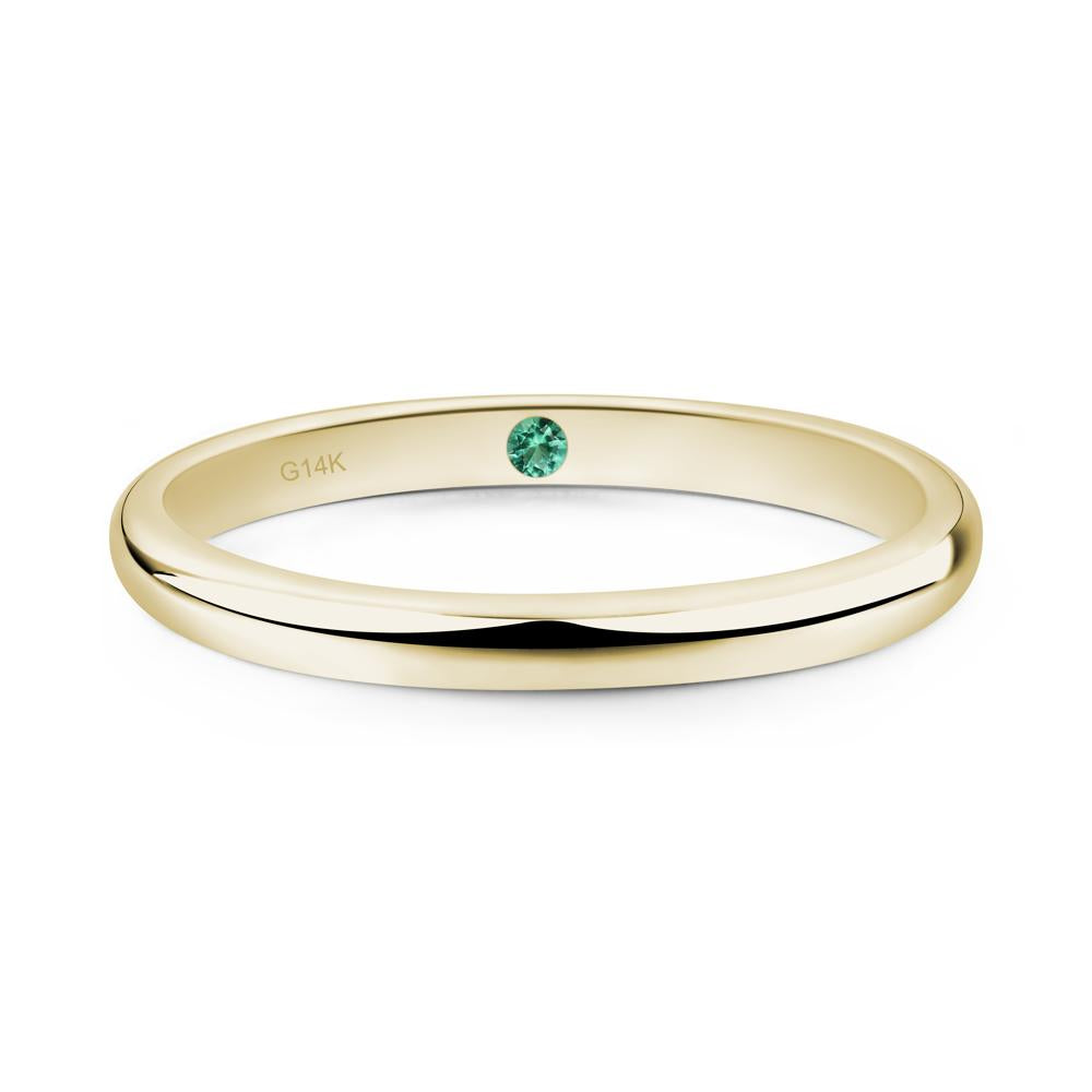Hidden Emerald Ring - LUO Jewelry #metal_14k yellow gold