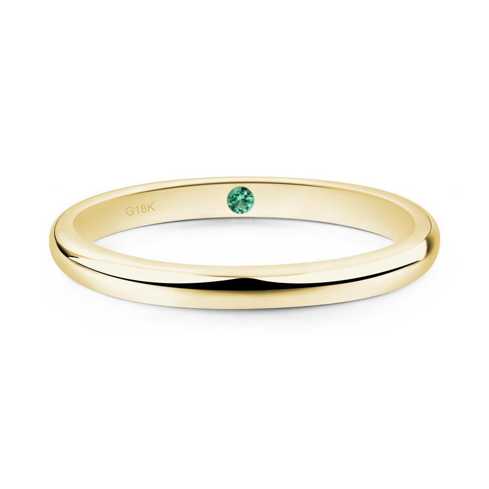 Hidden Emerald Ring - LUO Jewelry #metal_18k yellow gold