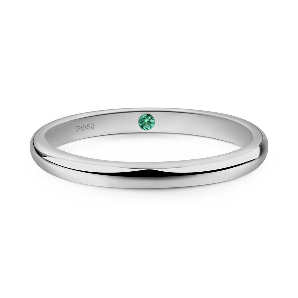 Hidden Emerald Ring - LUO Jewelry #metal_platinum