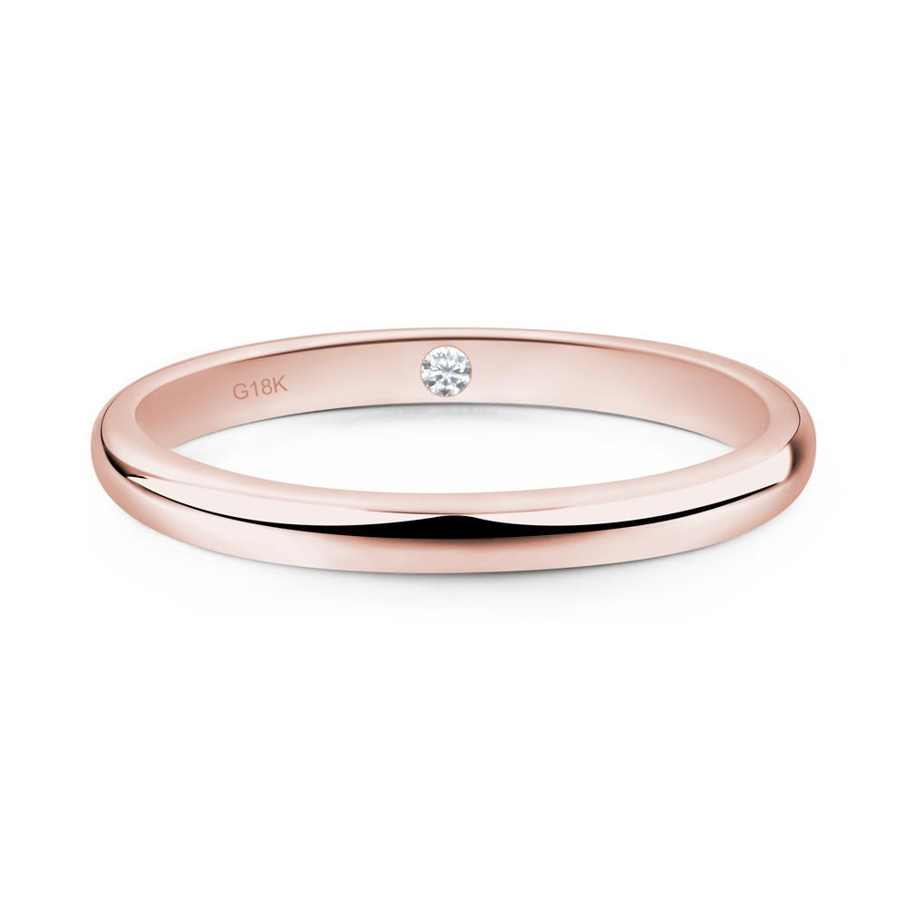Hidden Moissanite Ring - LUO Jewelry #metal_18k rose gold
