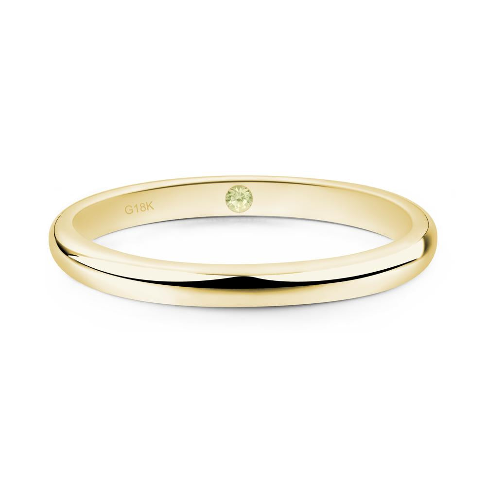 Peridot Plain Band Ring - LUO Jewelry #metal_18k yellow gold