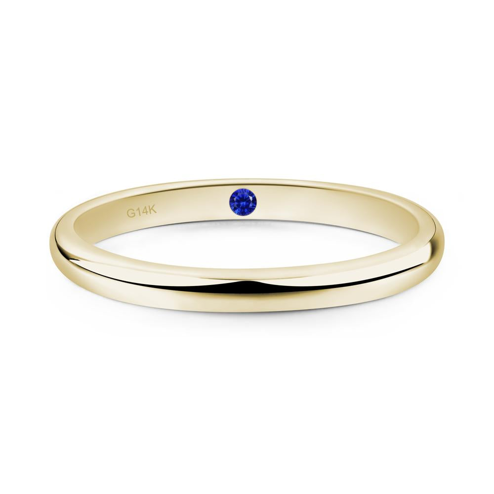 Sapphire Plain Band Ring - LUO Jewelry #metal_14k yellow gold
