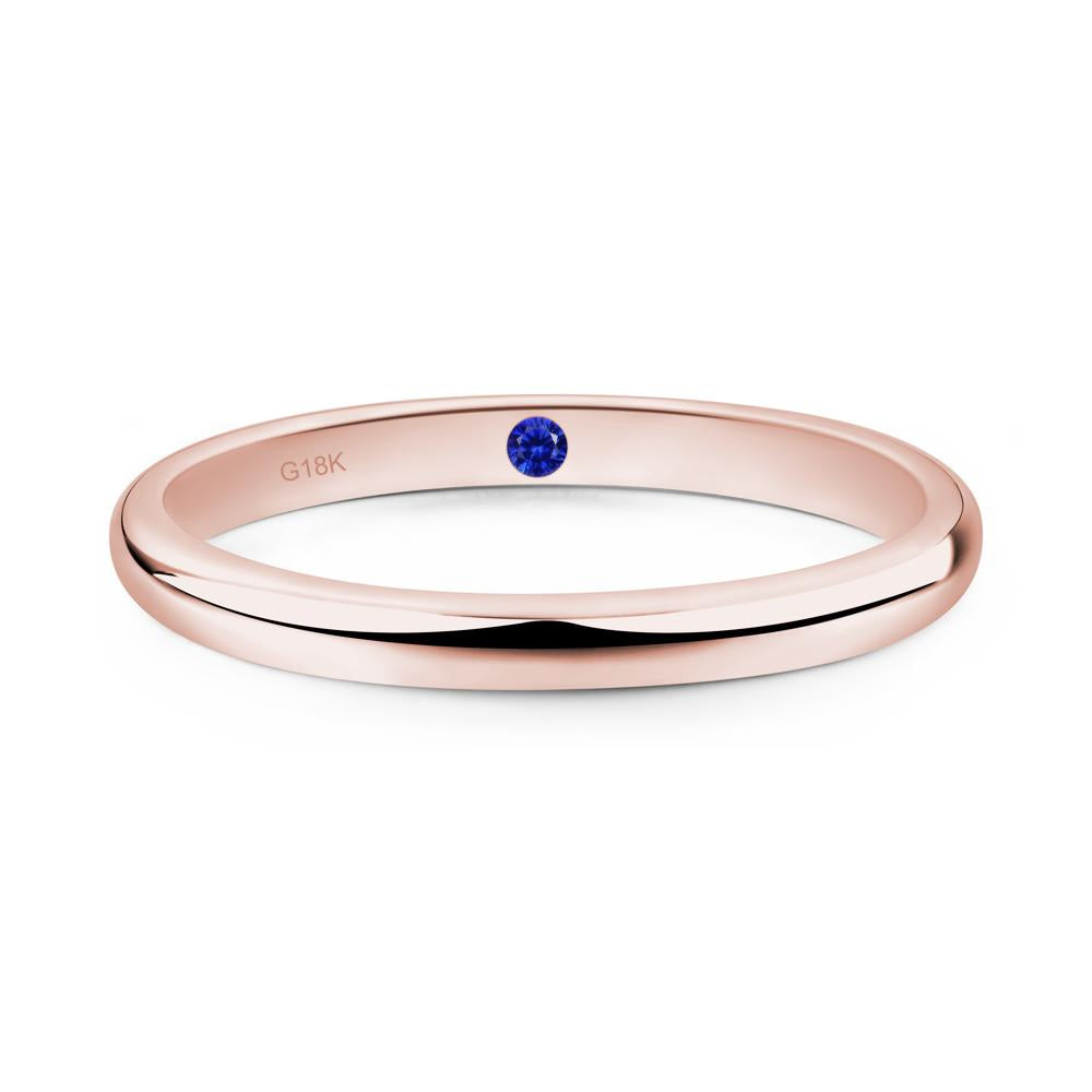 Sapphire Plain Band Ring - LUO Jewelry #metal_18k rose gold