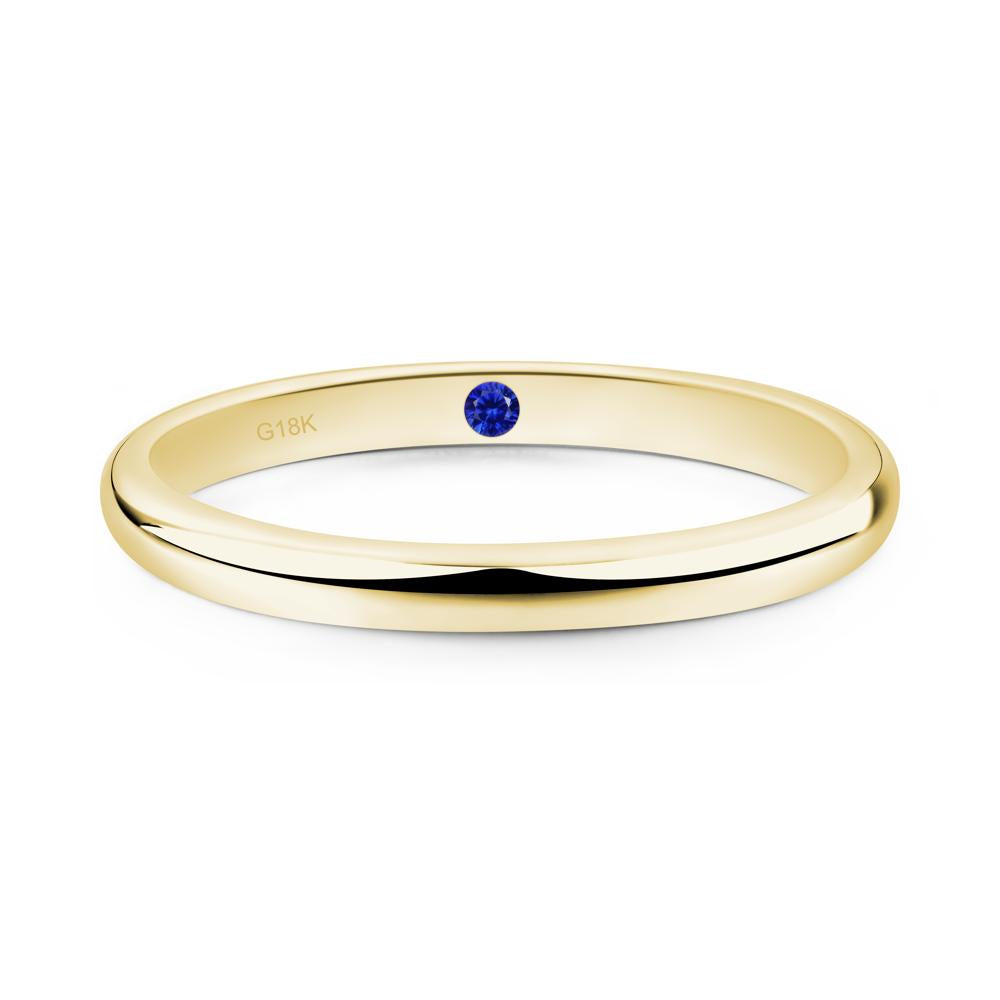 Sapphire Plain Band Ring - LUO Jewelry #metal_18k yellow gold