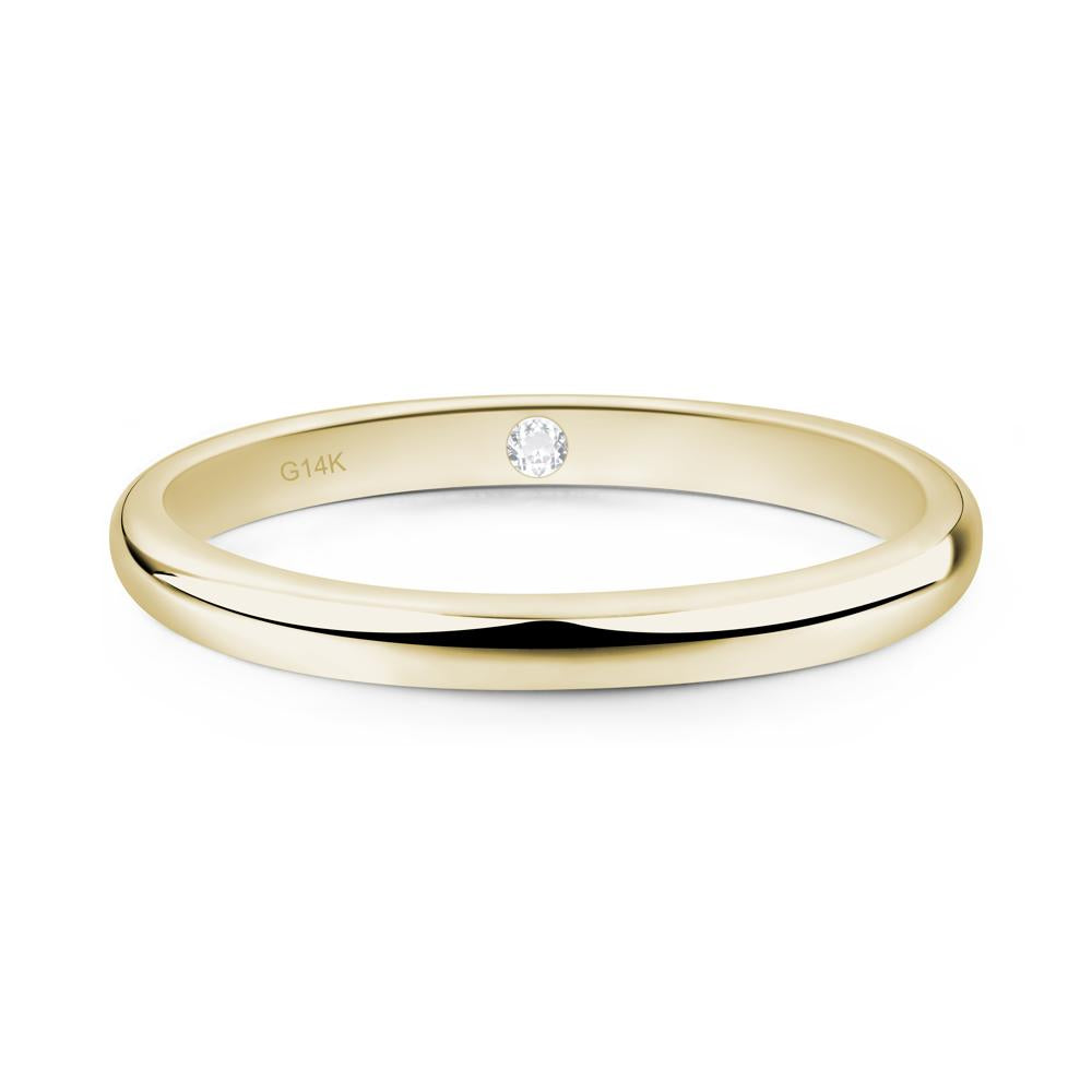 Hidden White Topaz Ring - LUO Jewelry #metal_14k yellow gold