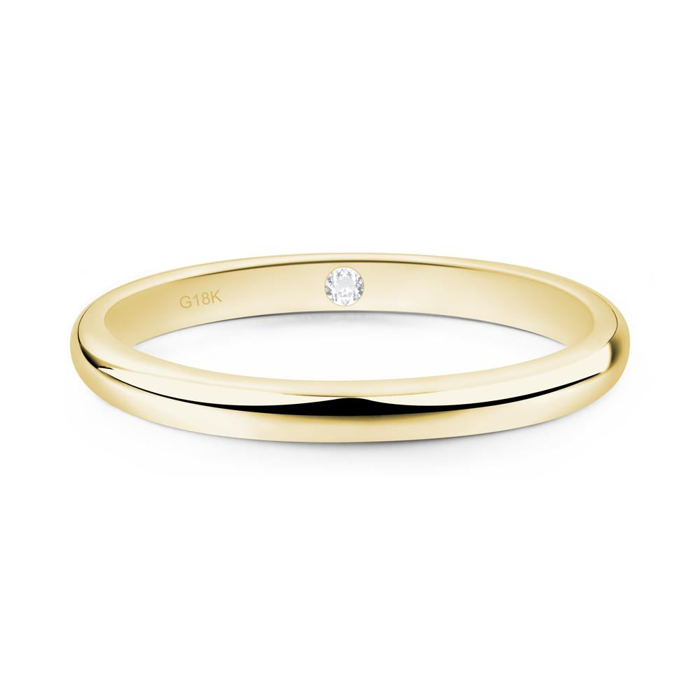 Hidden White Topaz Ring - LUO Jewelry #metal_18k yellow gold