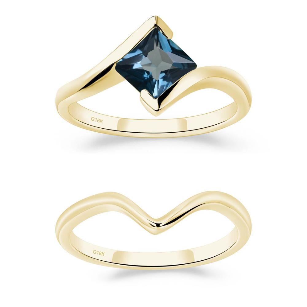 London Blue Topaz Tension Setting Ring - LUO Jewelry #metal_xxxxx