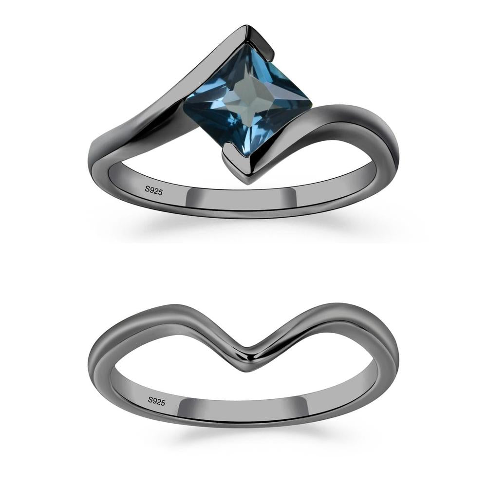 London Blue Topaz Tension Setting Ring - LUO Jewelry #metal_xxxxx