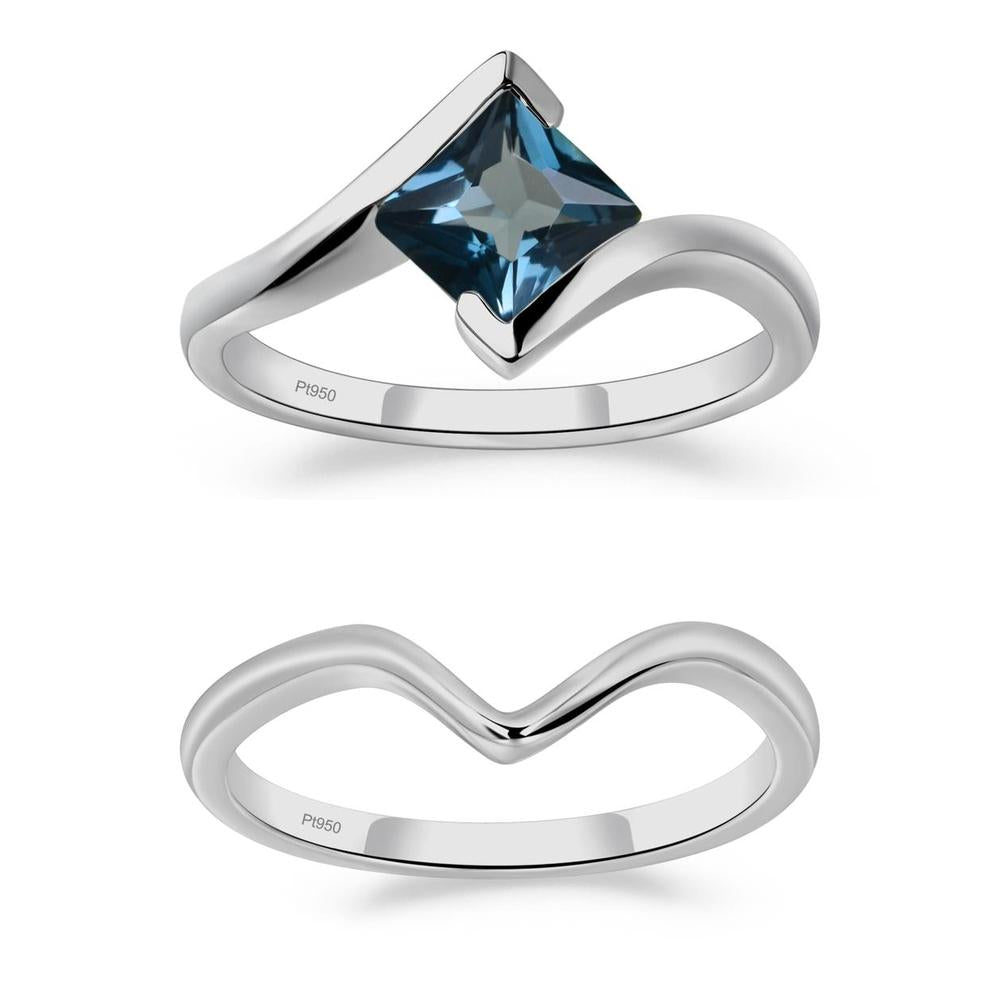 London Blue Topaz Tension Setting Ring - LUO Jewelry #metal_xxxxx