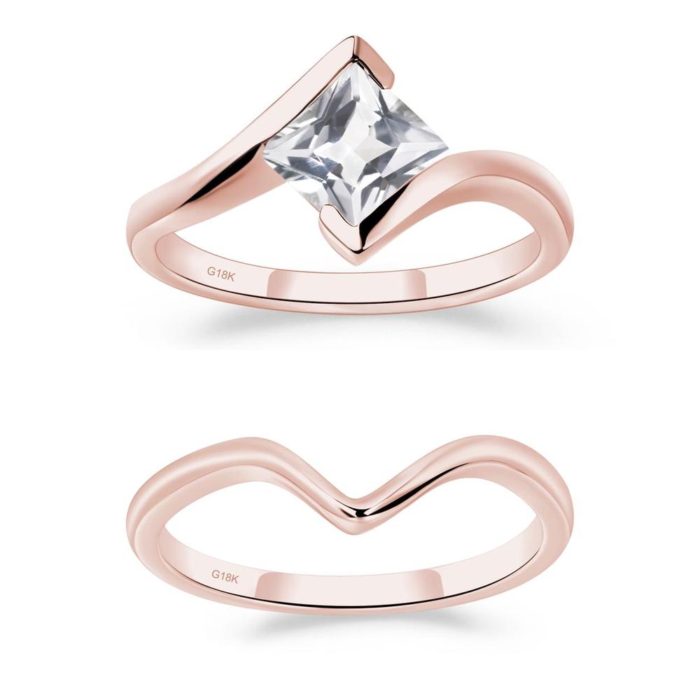 White Topaz Tension Engagement Ring - LUO Jewelry #metal_xxxxx