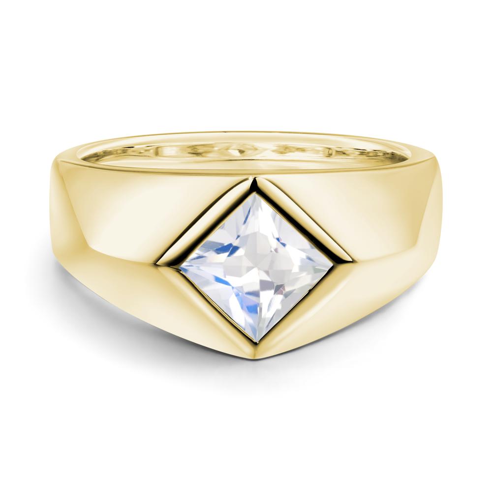 Men's Moonstone Kite Set Ring - LUO Jewelry #metal_18k yellow gold