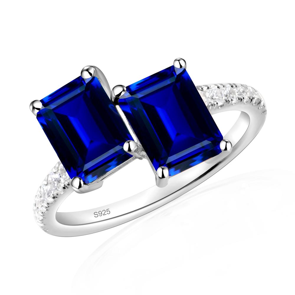 Sapphire Toi Et Moi Ring | LUO Jewelry #metal_sterling silver