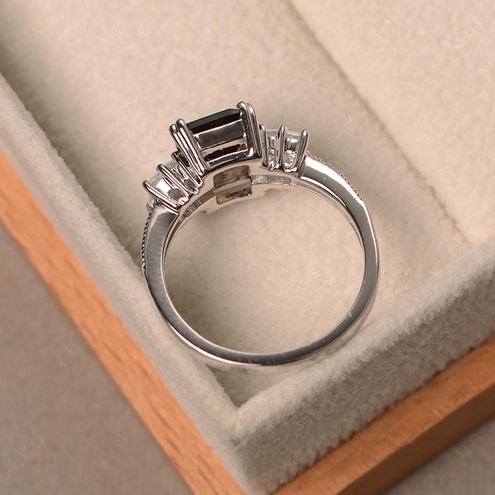 Smoky Quartz Double Prong Engagement Ring - LUO Jewelry