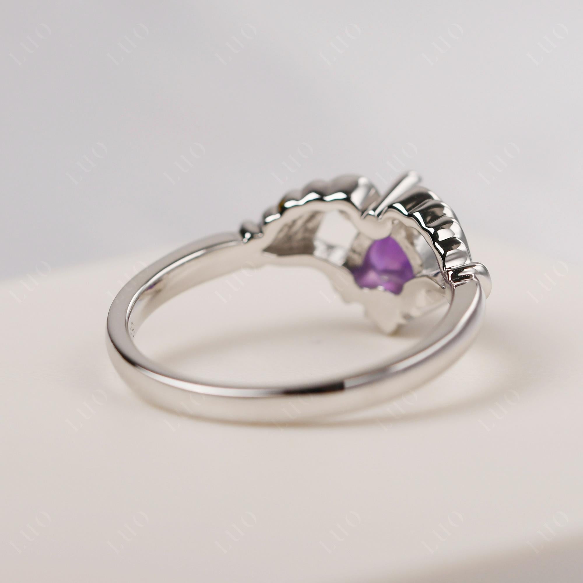 Amethyst Claddagh Ring - LUO Jewelry