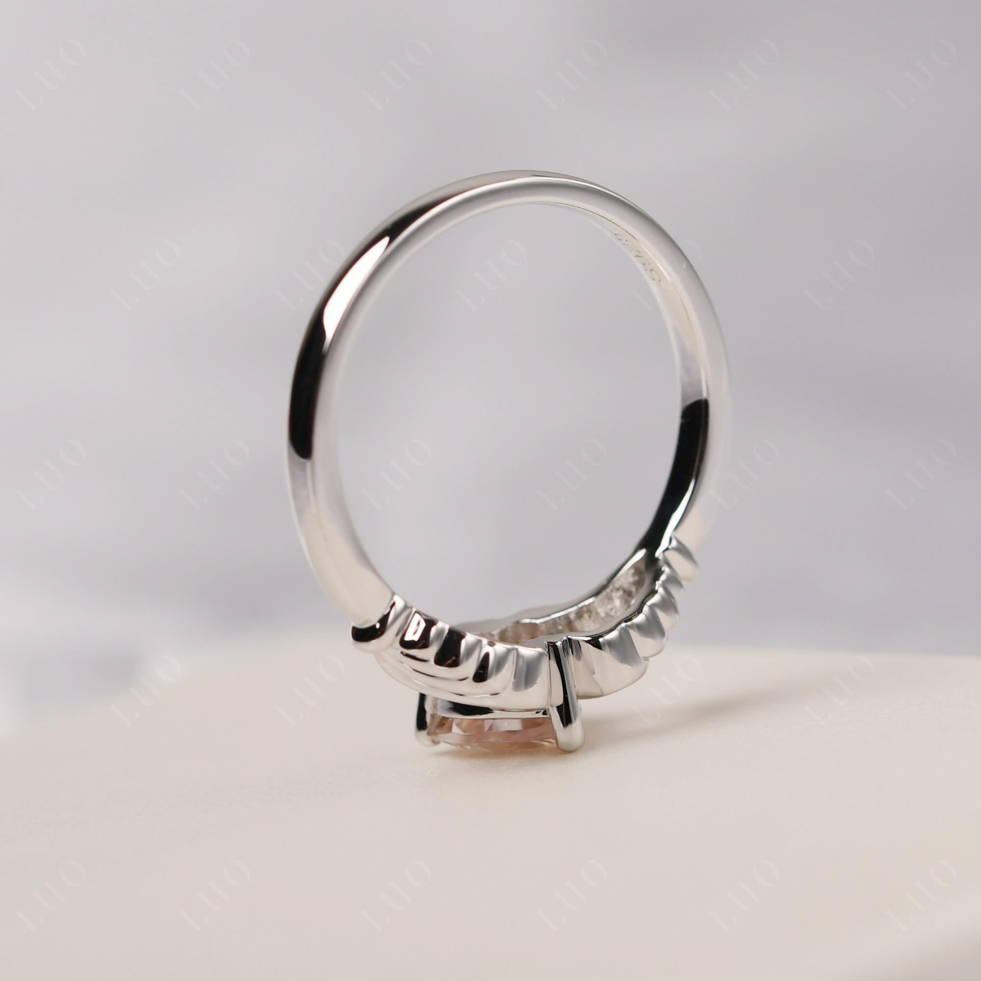 Morganite Claddagh Engagement Ring - LUO Jewelry