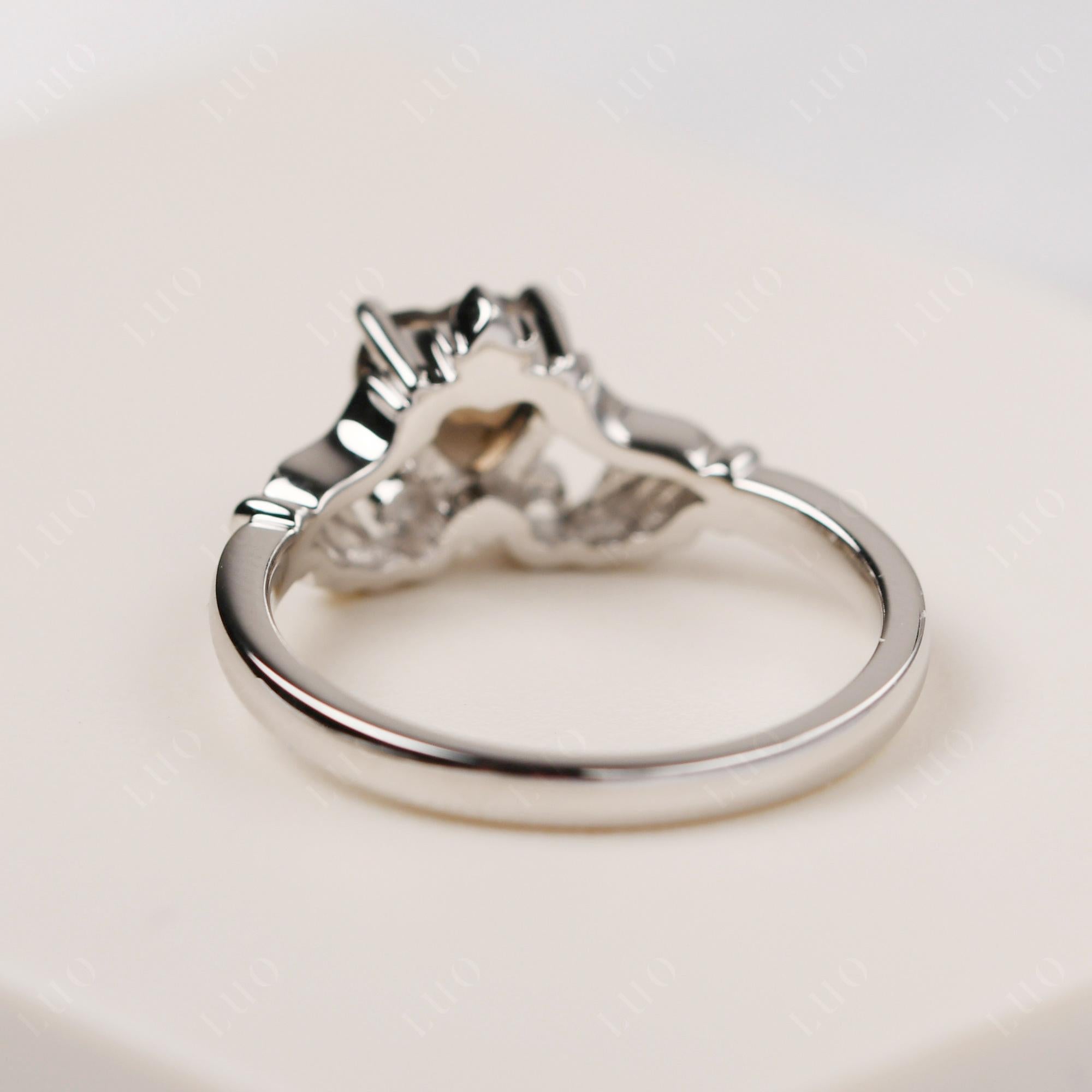 Smoky Quartz Women's Claddagh Ring - LUO Jewelry