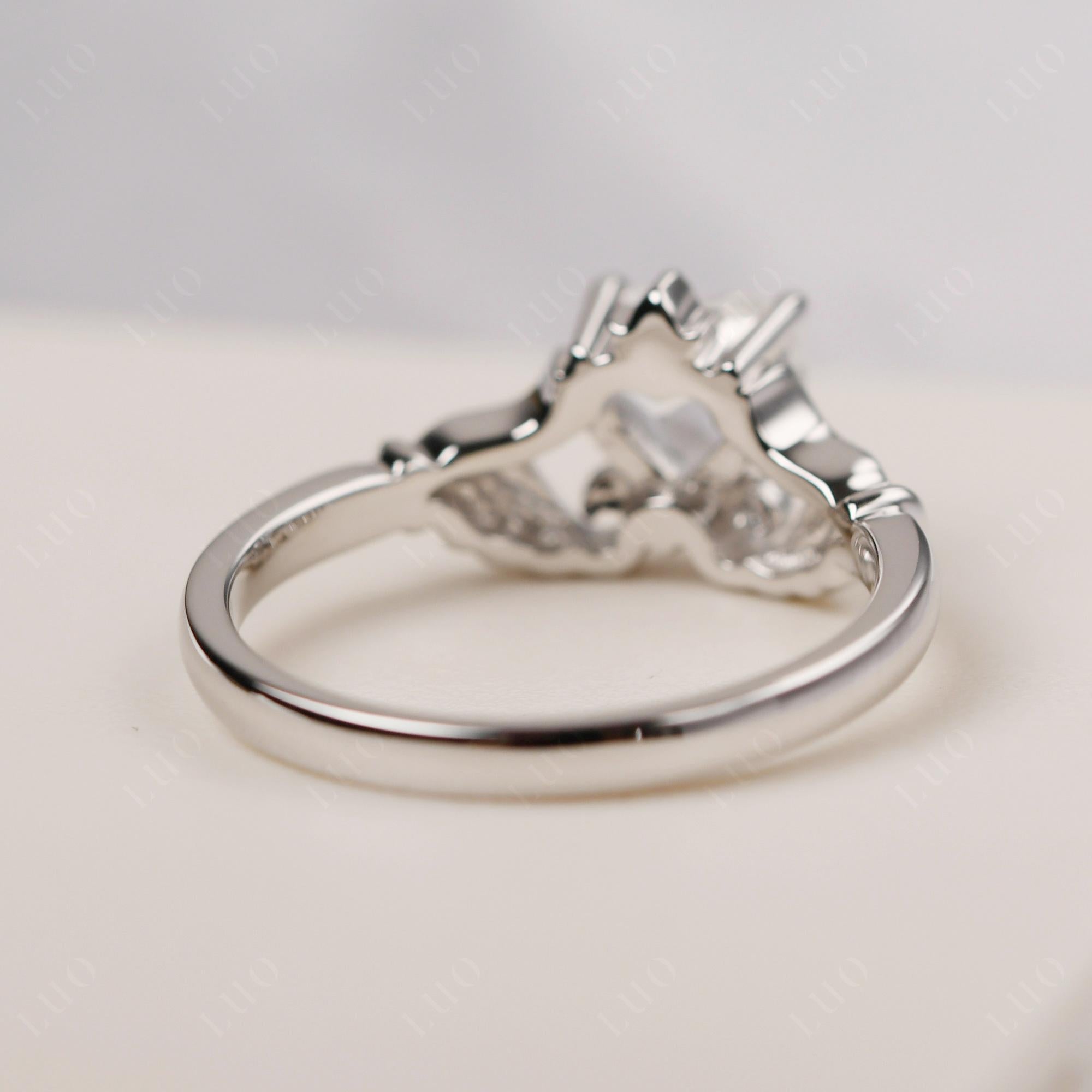White Topaz Claddagh Ring - LUO Jewelry