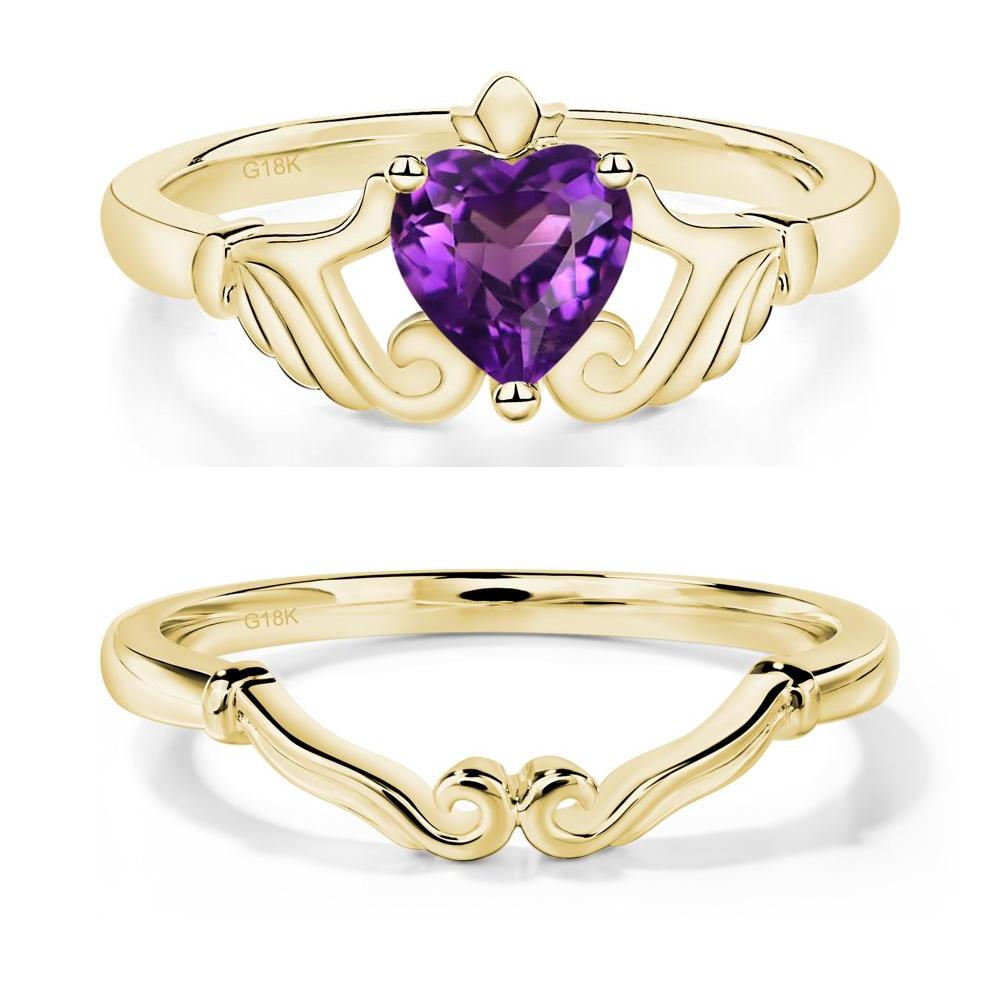 Amethyst Claddagh Ring - LUO Jewelry #metal_xxxxx
