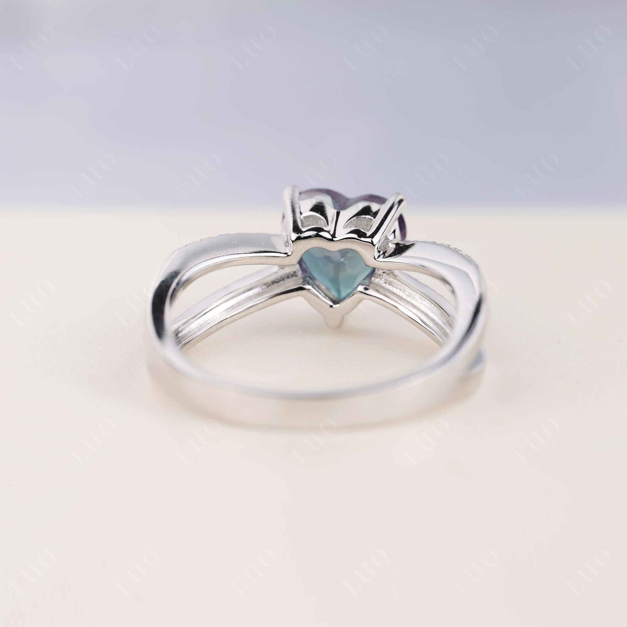 Alexandrite Split Band Ring - LUO Jewelry