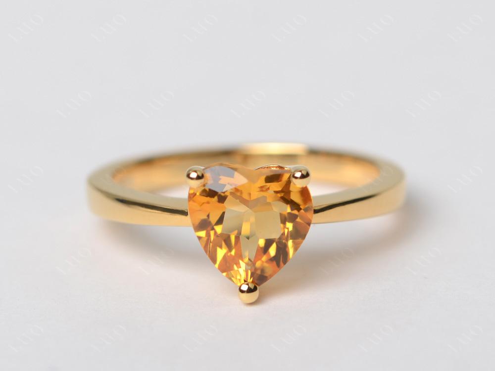 Heart Cut Citrine Ring - LUO Jewelry