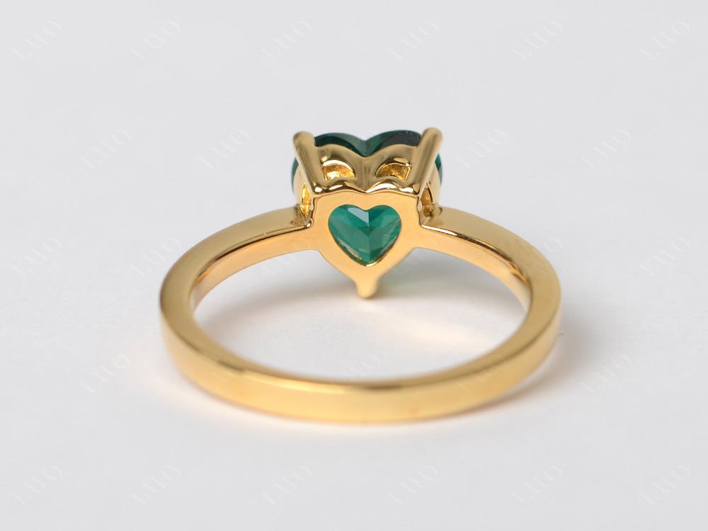 Emerald Heart Shaped Solitaire Ring - LUO Jewelry