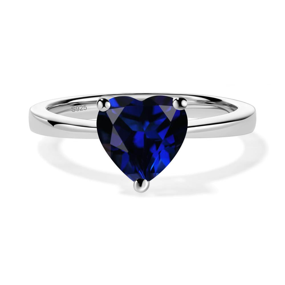 Heart Cut Sapphire Ring - LUO Jewelry #metal_sterling silver