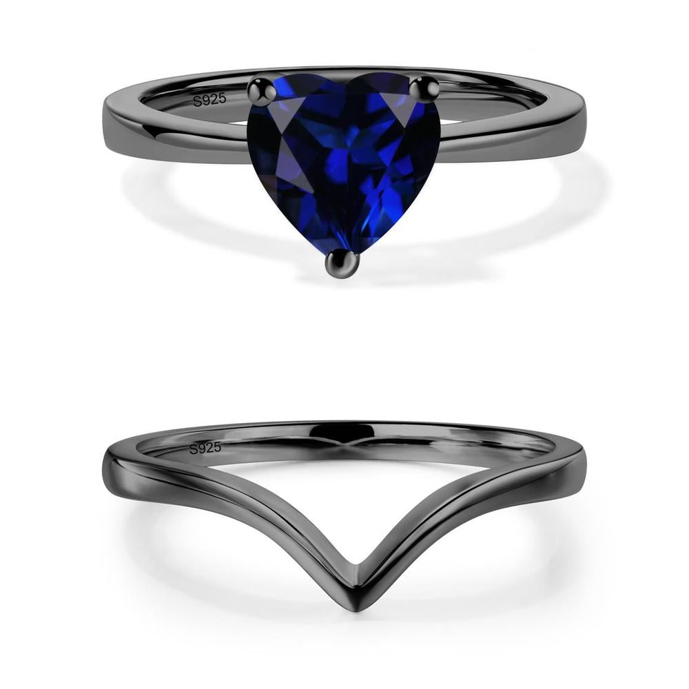 Heart Cut Sapphire Ring - LUO Jewelry #metal_xxxxx