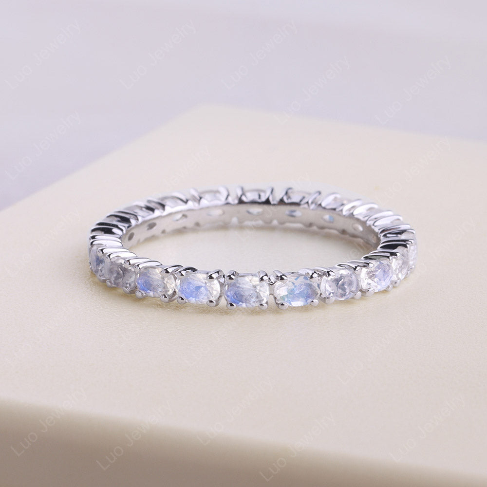 Moonstone Oval Eternity Ring