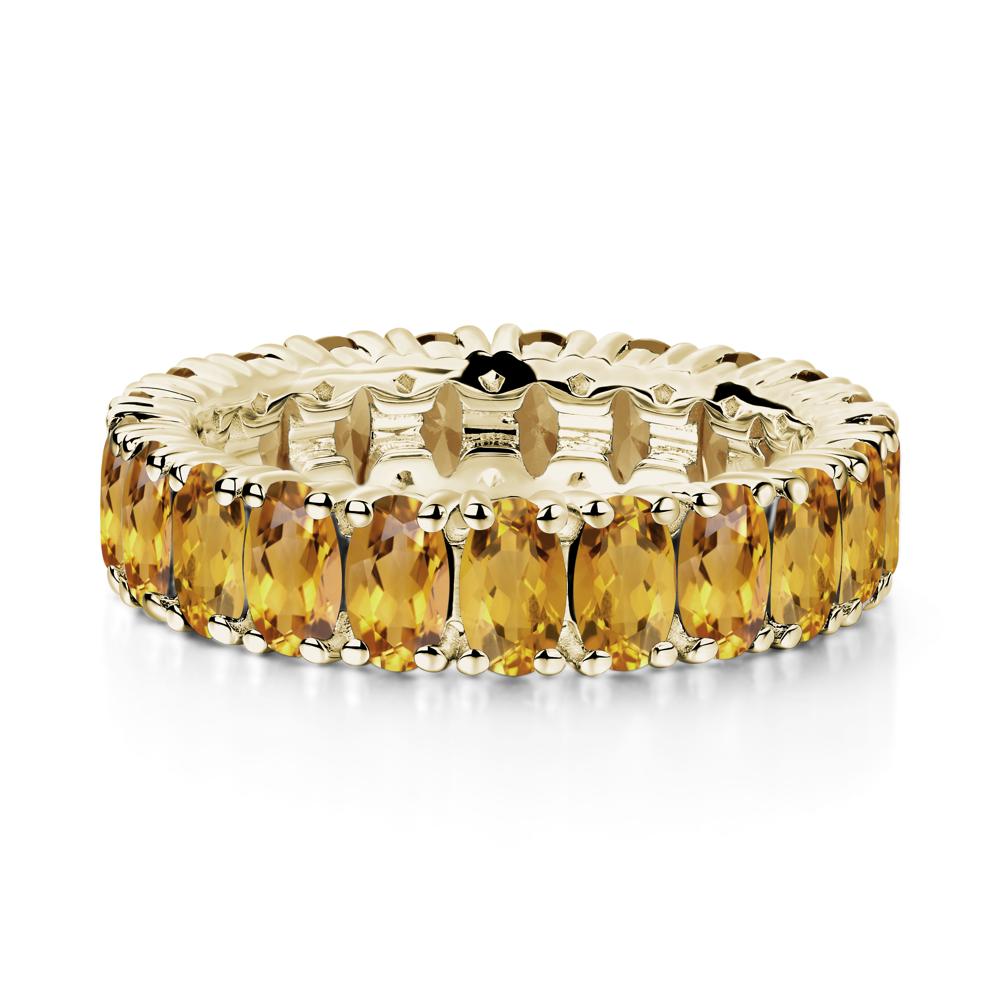 Citrine Wide Band Eternity Ring - LUO Jewelry #metal_14k yellow gold