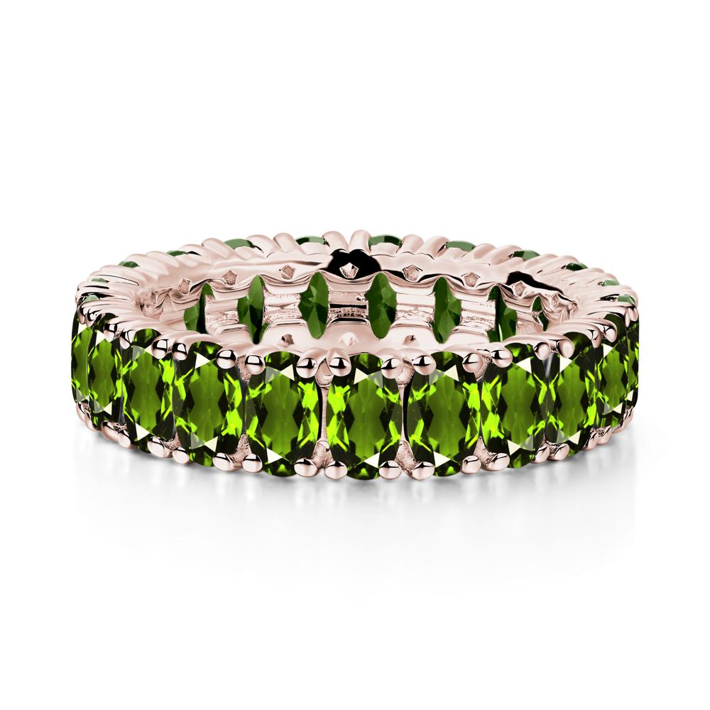 Diopside Wide Band Eternity Ring - LUO Jewelry #metal_14k rose gold