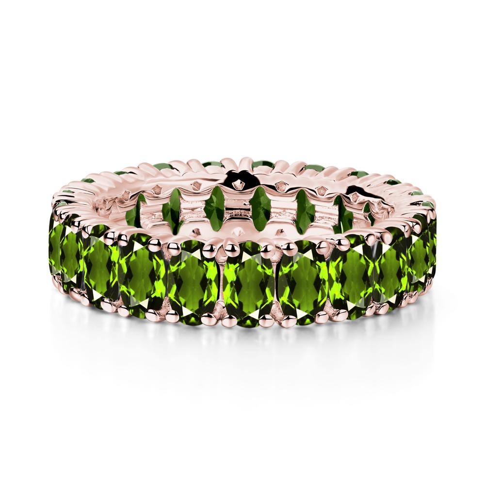 Diopside Wide Band Eternity Ring - LUO Jewelry #metal_18k rose gold