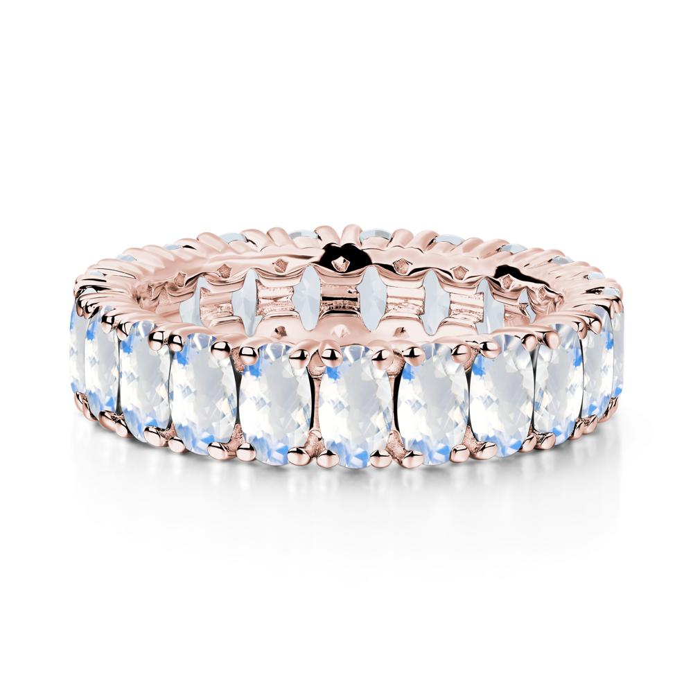 Oval Moonstone Eternity Band Ring - LUO Jewelry #metal_18k rose gold